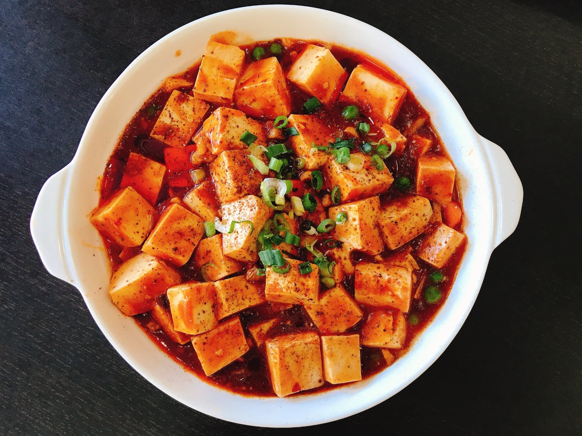 Vegan Szechuan Spicy Mapo Tofu - A vegetarian version of the famous Szechuan dish, Mapo Tofu. It features soft to | Vegetable & Tofu