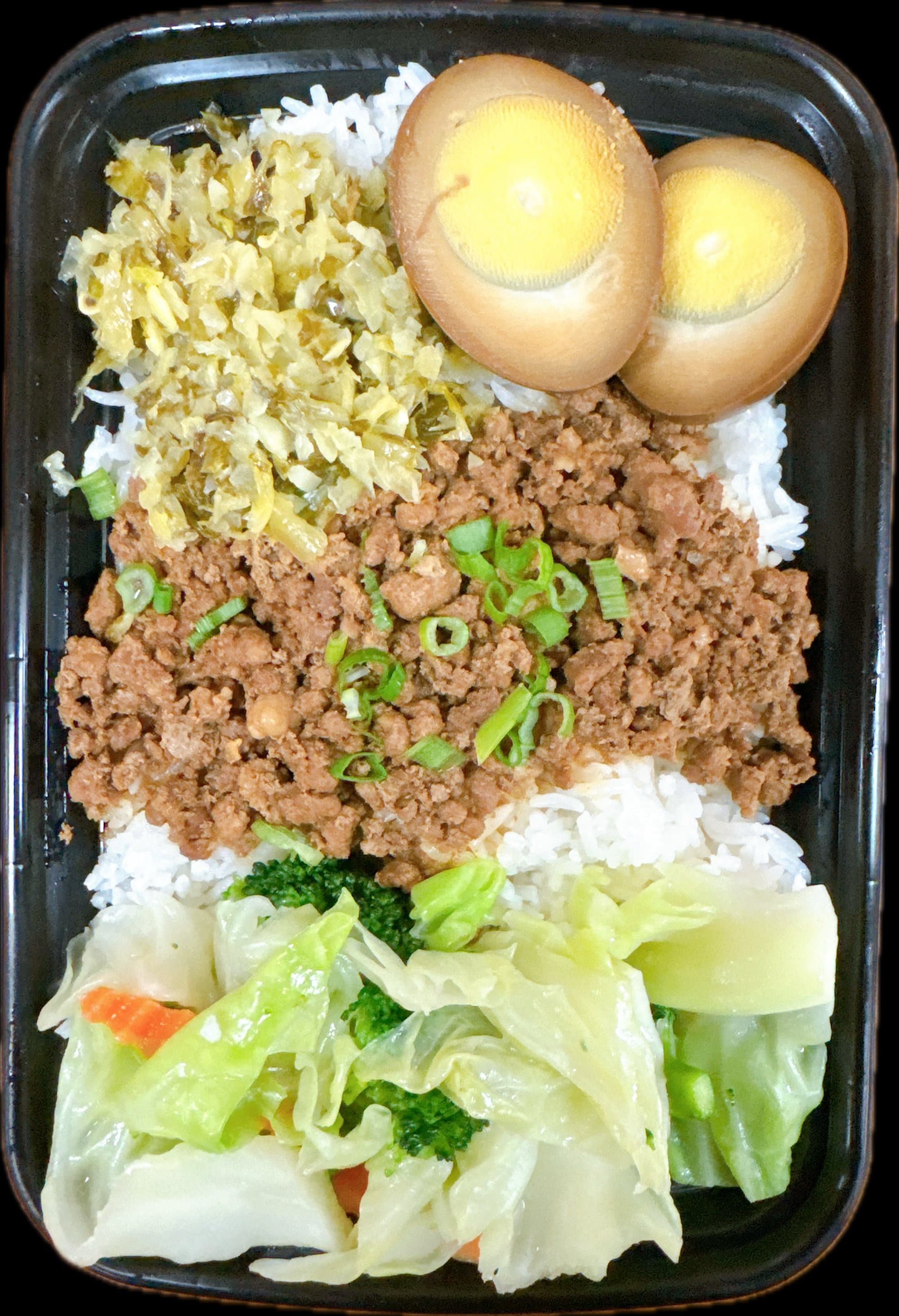 Taiwanese Braised Pork Rice Combination - This Bento Box includes Taiwanese-style braised pork served over steamed rice. T | Bento Box
